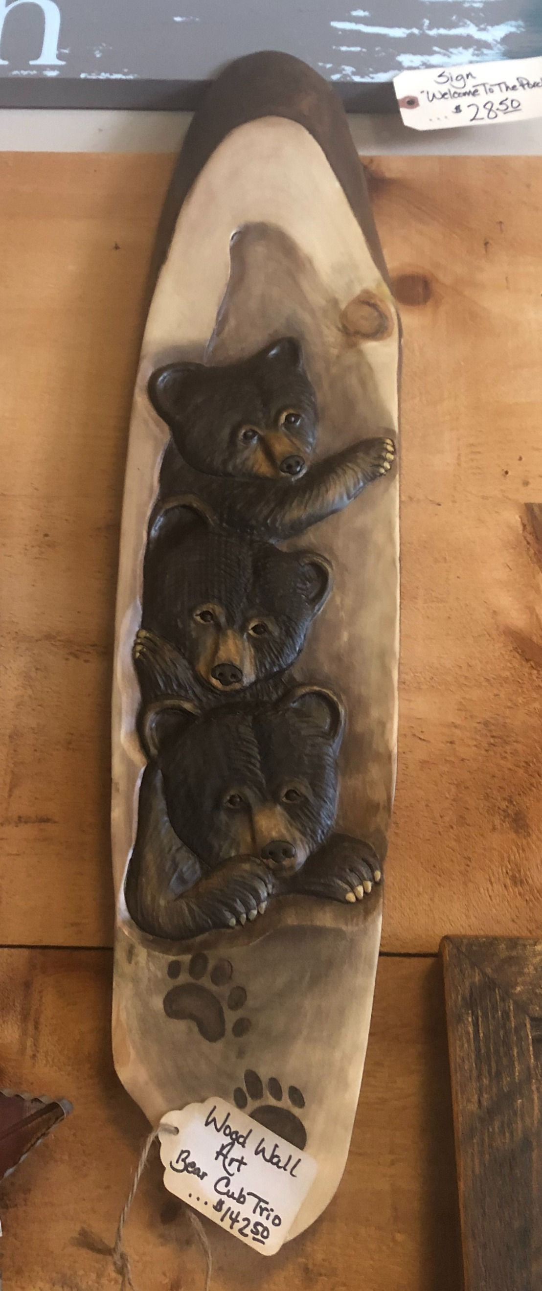 Wood Wall Art - Baby Bears