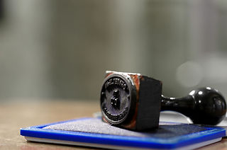 Rubber Stamp with Handle