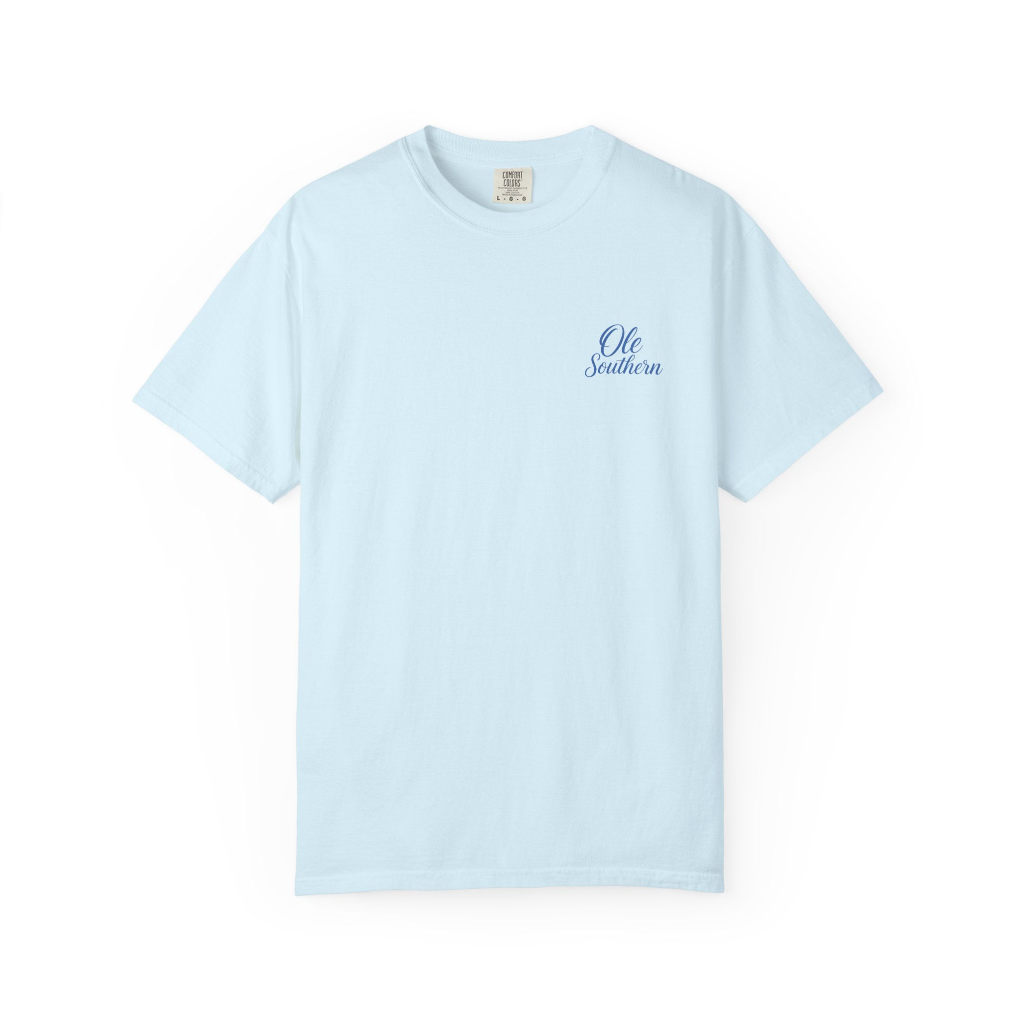 Ole Southern Script T-Shirt – Light Blue Garment-Dyed Tee