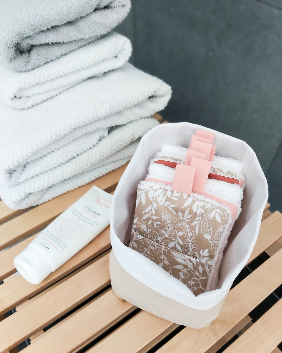 Miniature : Lingettes réutilisables Floraly pêche
