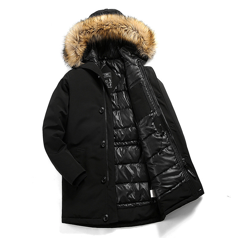 Thumbnail: 2020 Thick Cotton Coat for Men - Long Hooded Jacket