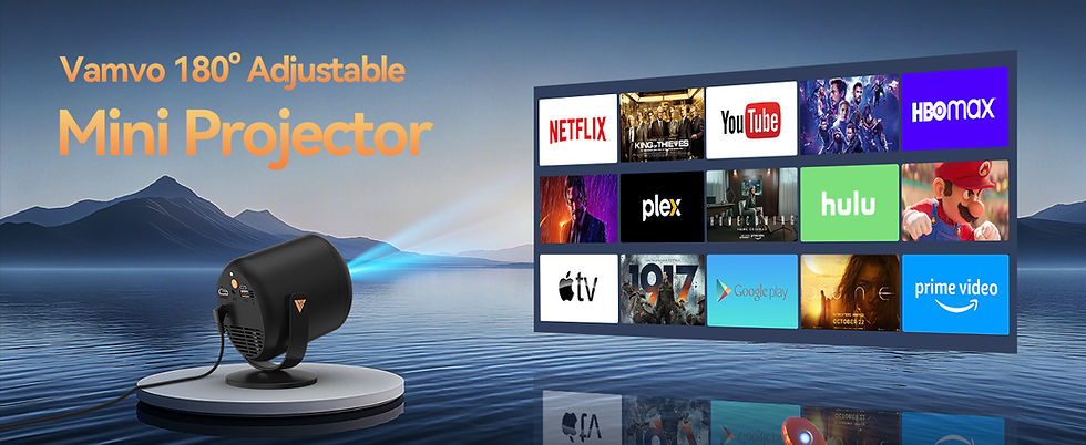 Thumbnail: Mini Proyector con WiFi y Bluetooth, Proyector Portátil Nativo 1080P Compatibl