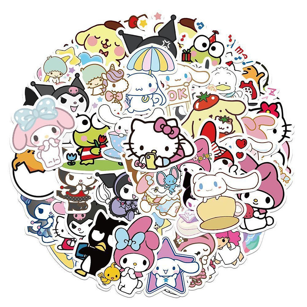 Miniatura: 100 Pieces Of Sanrio Mixed Stickers Kurome Cinnamon Dog Melody TK Cartoon Handb