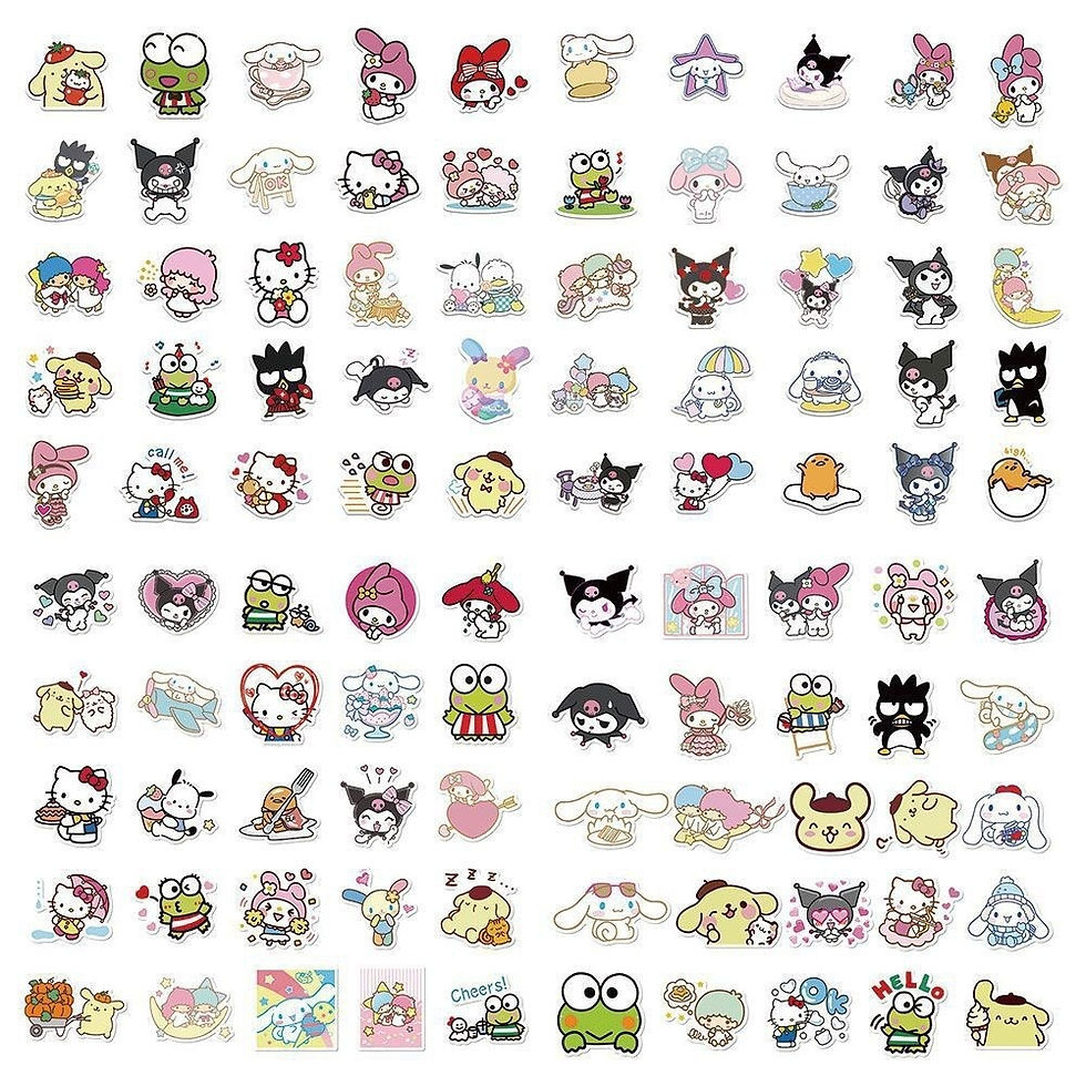 Miniatura: 100 Pieces Of Sanrio Mixed Stickers Kurome Cinnamon Dog Melody TK Cartoon Handb