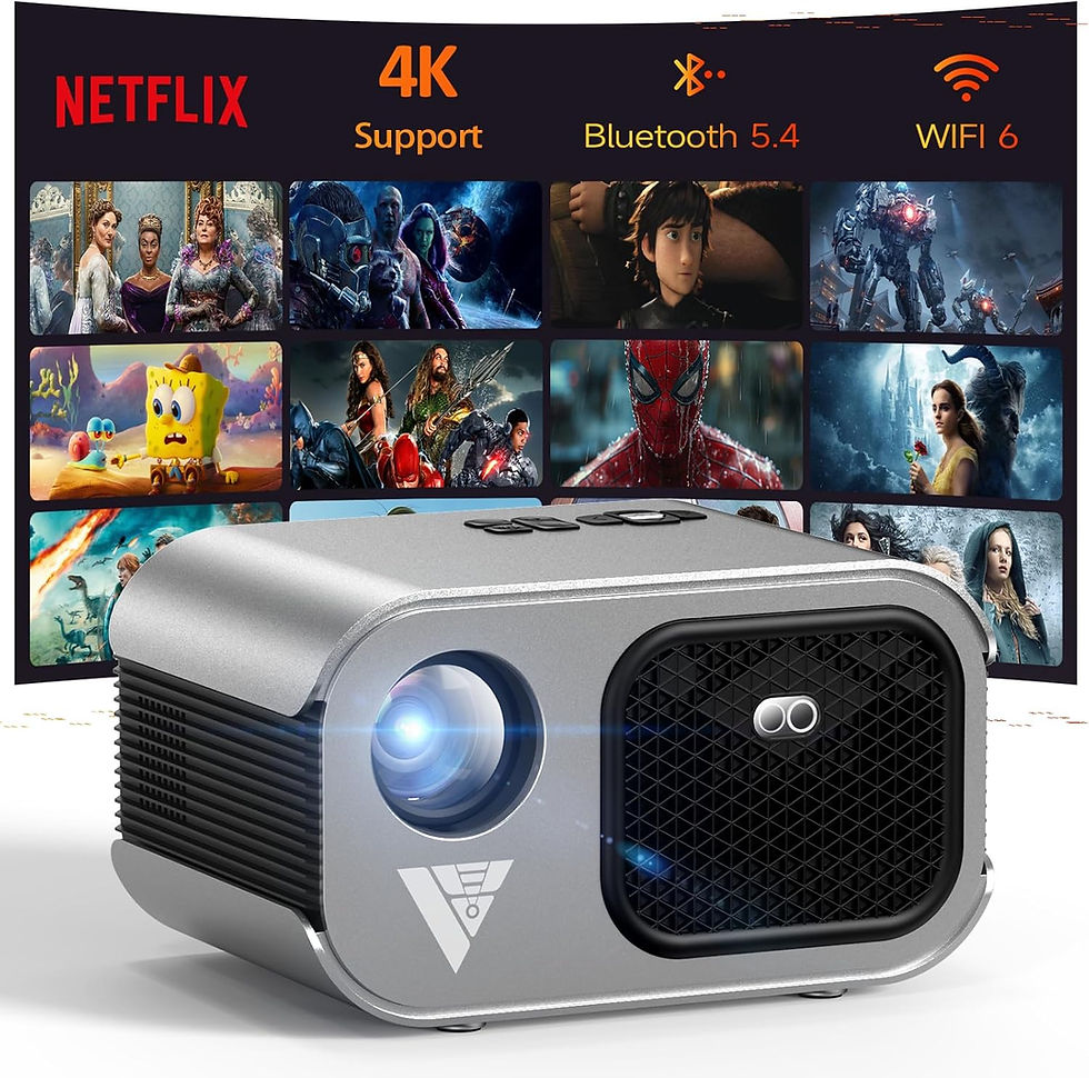 Thumbnail: Mini Proyector con WiFi y Bluetooth, Proyector Portátil Nativo 1080P Compatibl