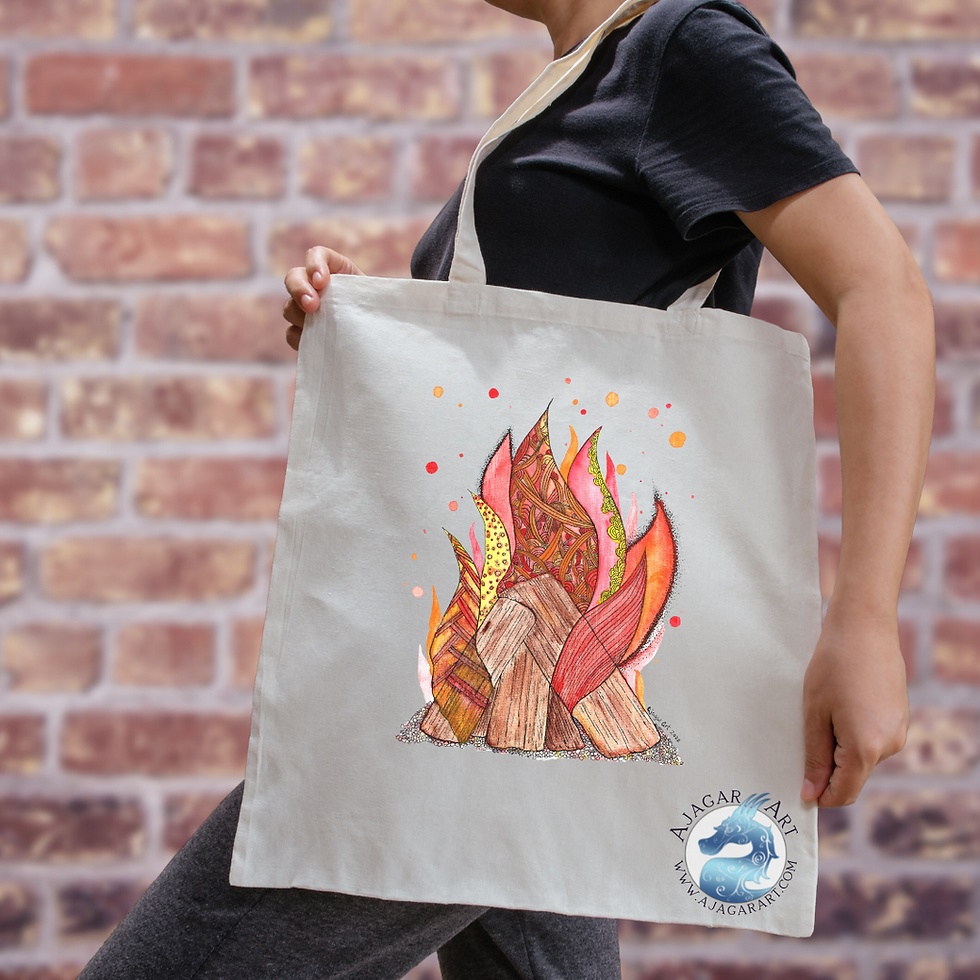Thumbnail: Flamey Flames Tote Bag