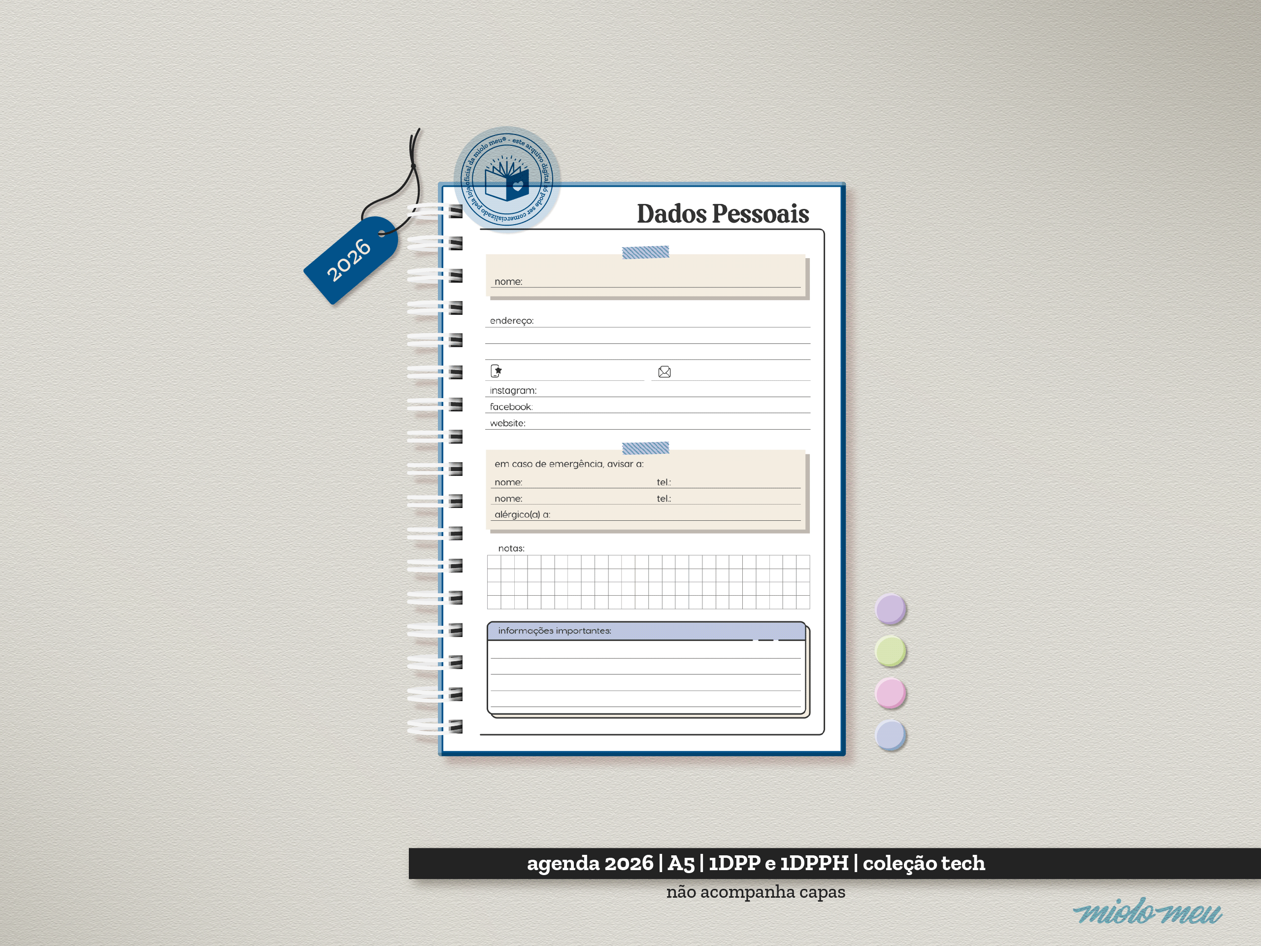 Tech | Agenda 2026 | A5 | 1DPP e 1DPPH