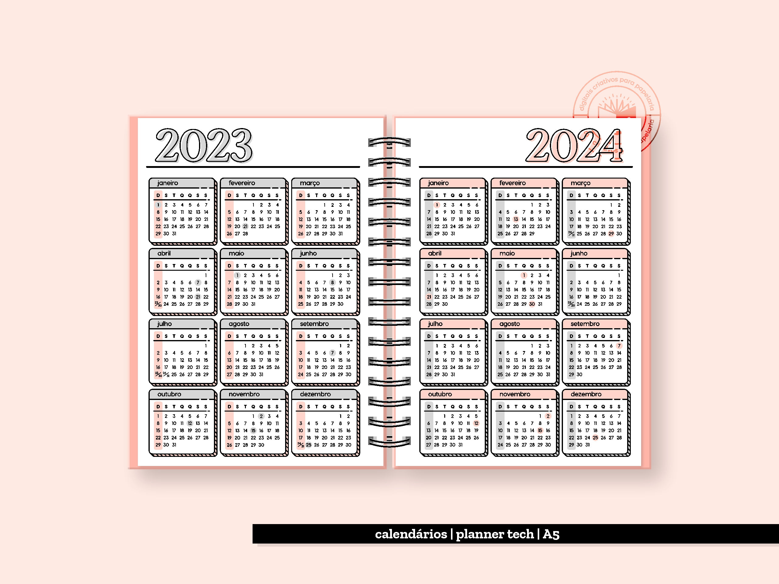 Tech | Calendários | Planner Permanente A5