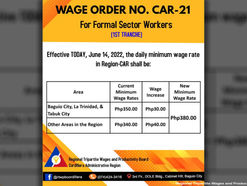 DOLE-CAR reminds employers of new wage rate implementation