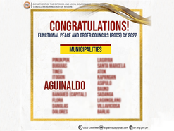 Aguinaldo cited for having functional peace and order council 