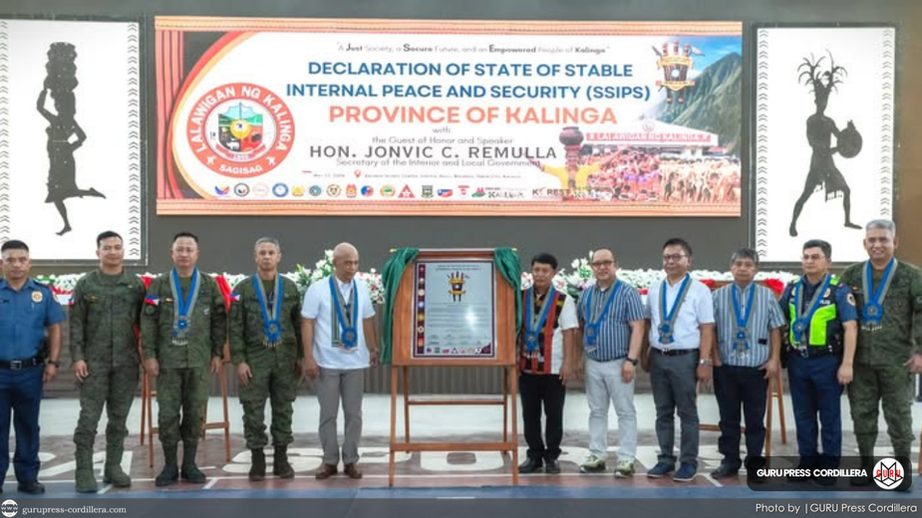 INSURGENCY NO MORE: Kalinga declared under State of Stable Internal Peace and Security