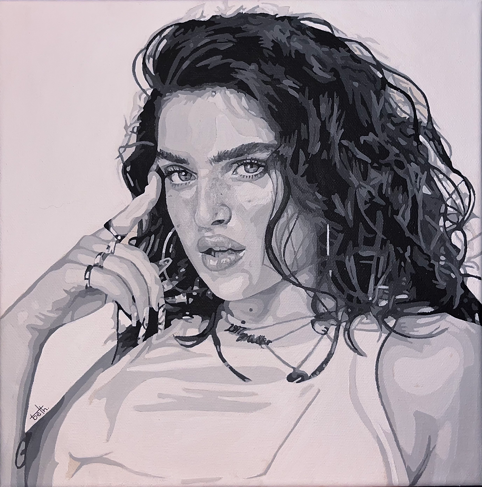 Thumbnail: Custom single person portrait (black and white)