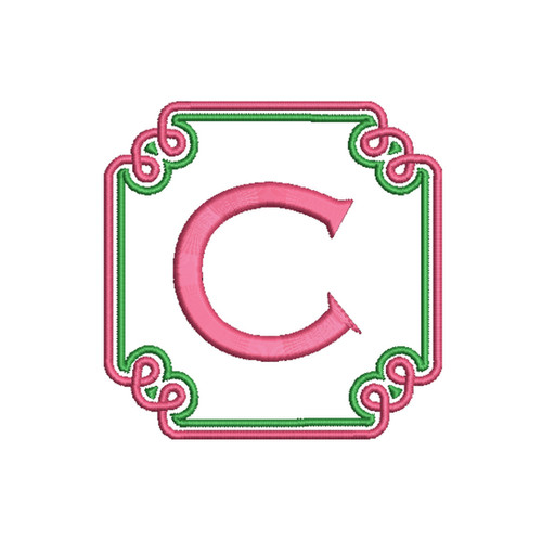 Two Color Monograms Loop Two Color Monogram Frame | CreativelyEmbroidery