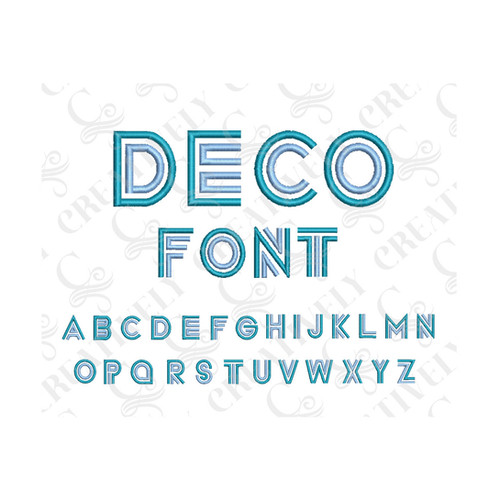 Deco Font | CreativelyEmbroidery