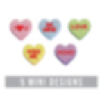 Conversation Heart Mini Embroidery Design Bundle