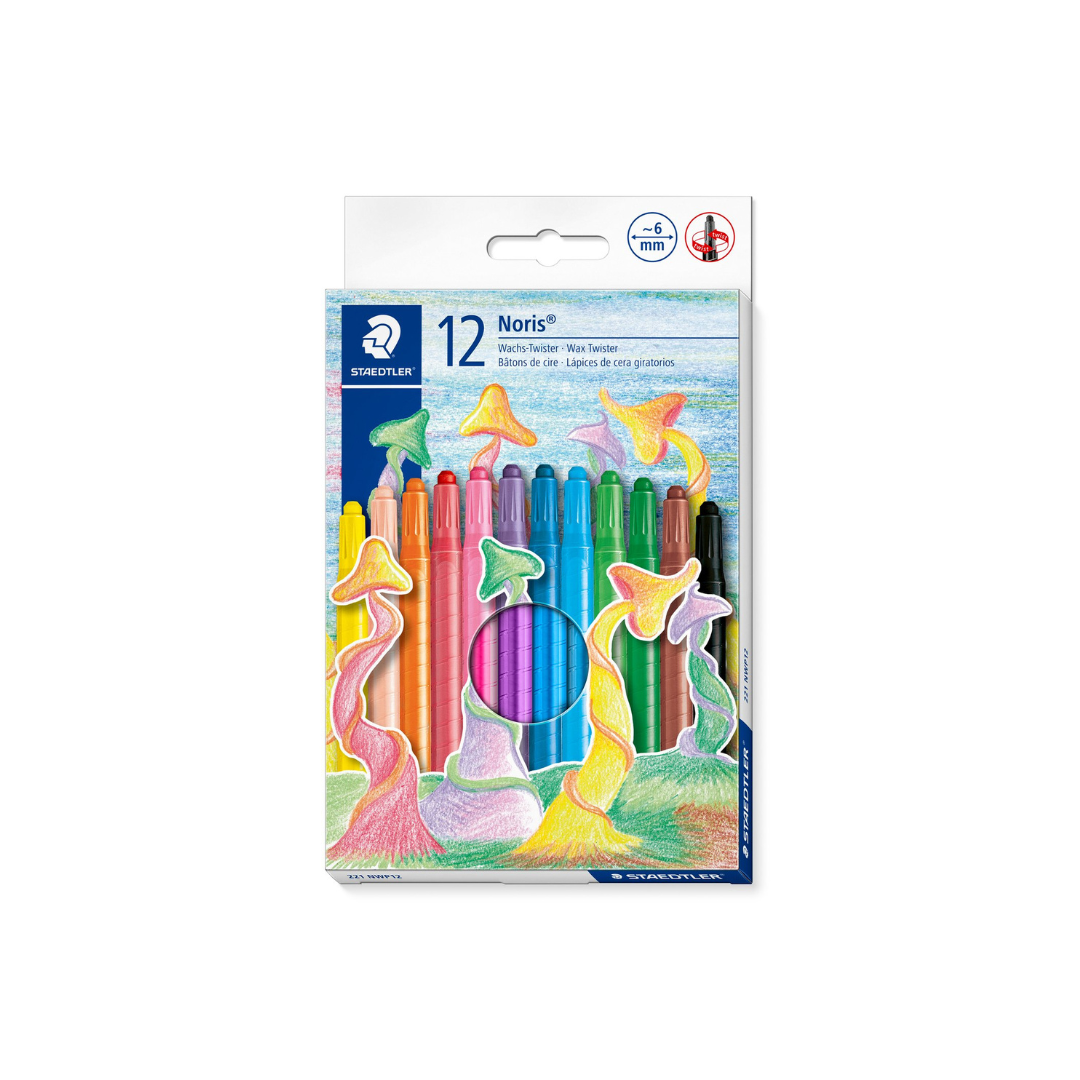 STEADTLER NORIS CLUB WAX TWISTER 12 COLOURS