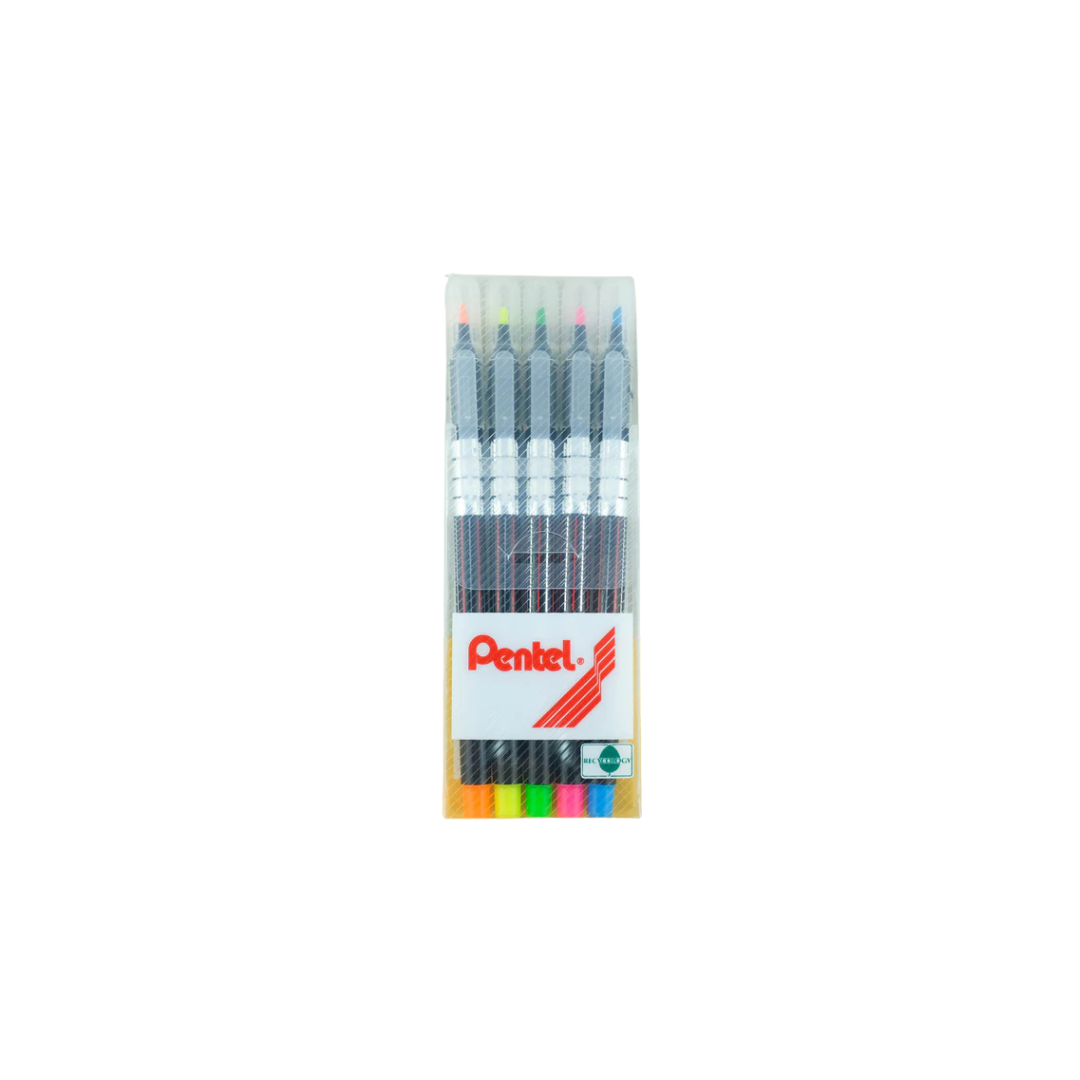 PENTEL HIGHLIGHTER 5 COLS SET