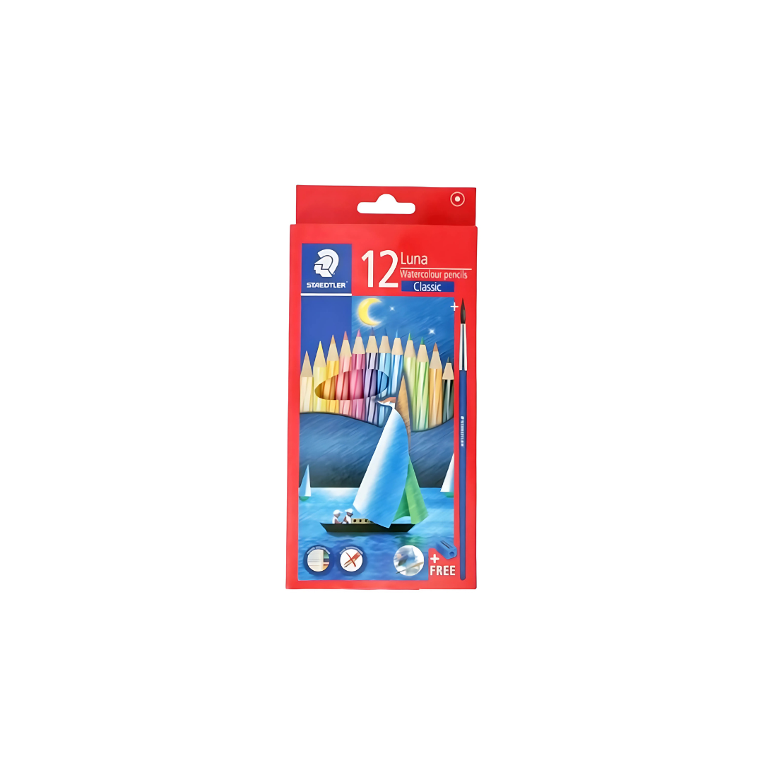 STAEDTLER LUNA WATER COLOUR PENCIL 12 COLOUR (L)