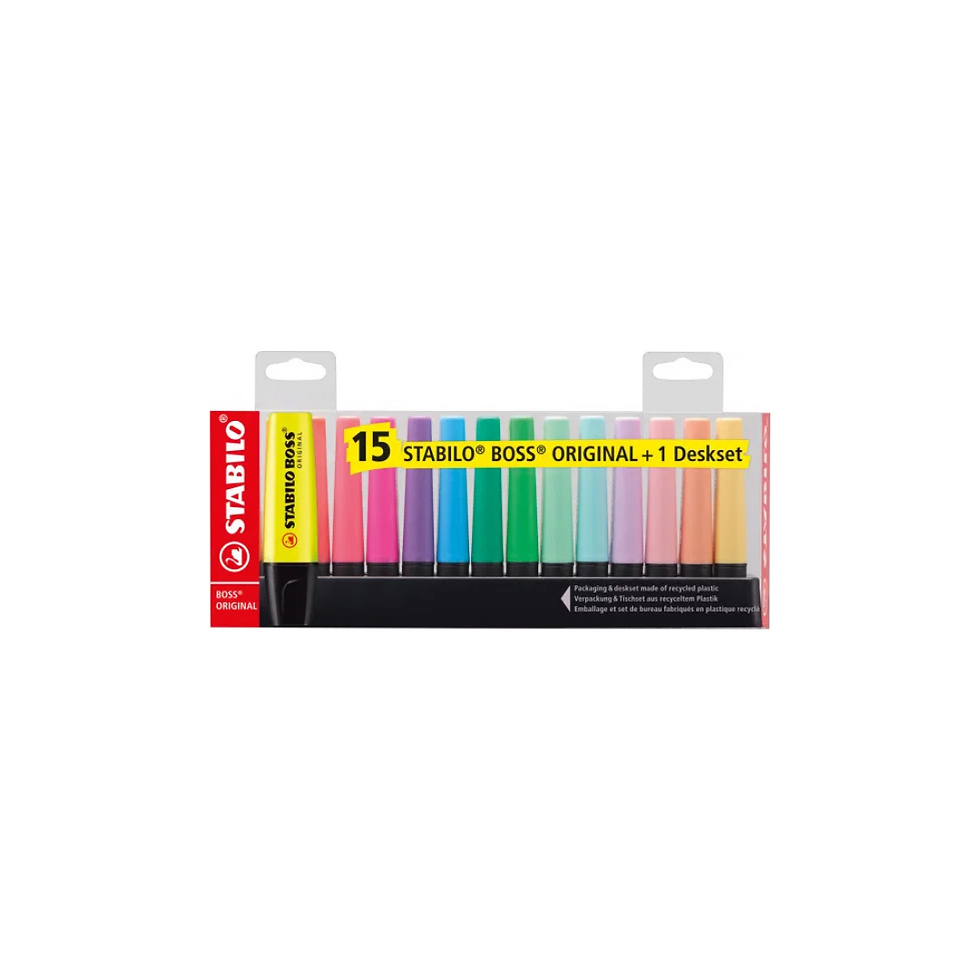 STABILO BOSS DESKSET - 15'S