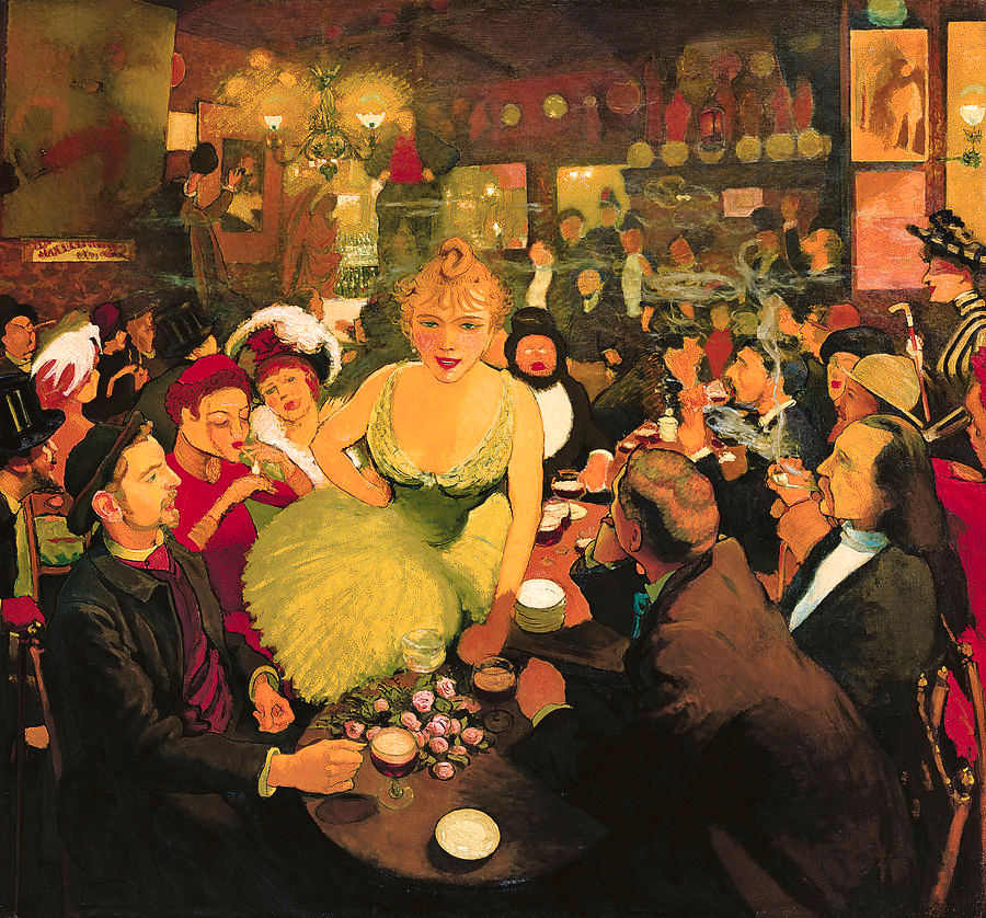 Interior del cabaret Le Mirliton. / Louis Anquetin (1861-1932) / 1887.