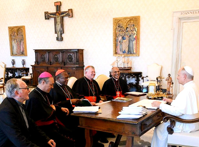 El Papa León XIV con los representantes de los episcopados de África, Asia y América Latina. / @VaticanMedia