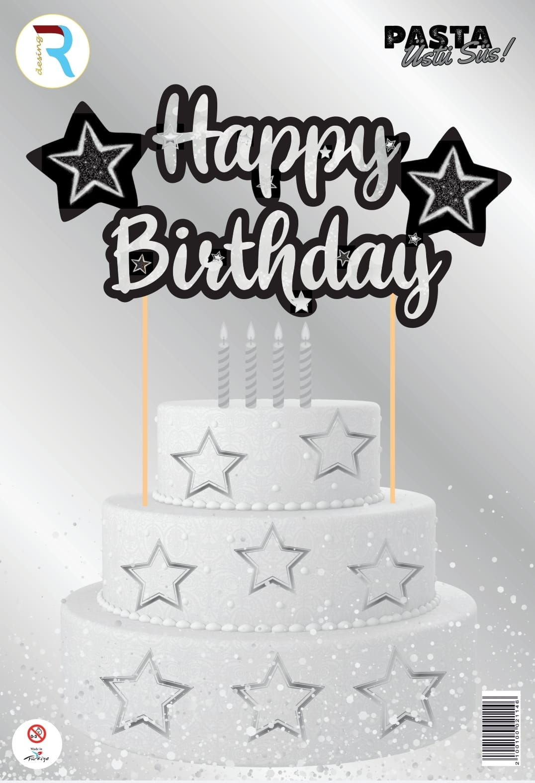 Gümüş Pasta Üstü Kürdan Süs