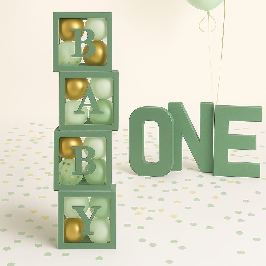 Retro Okaliptüs Küf Yeşili Balon Kutusu 25 cm - Adet