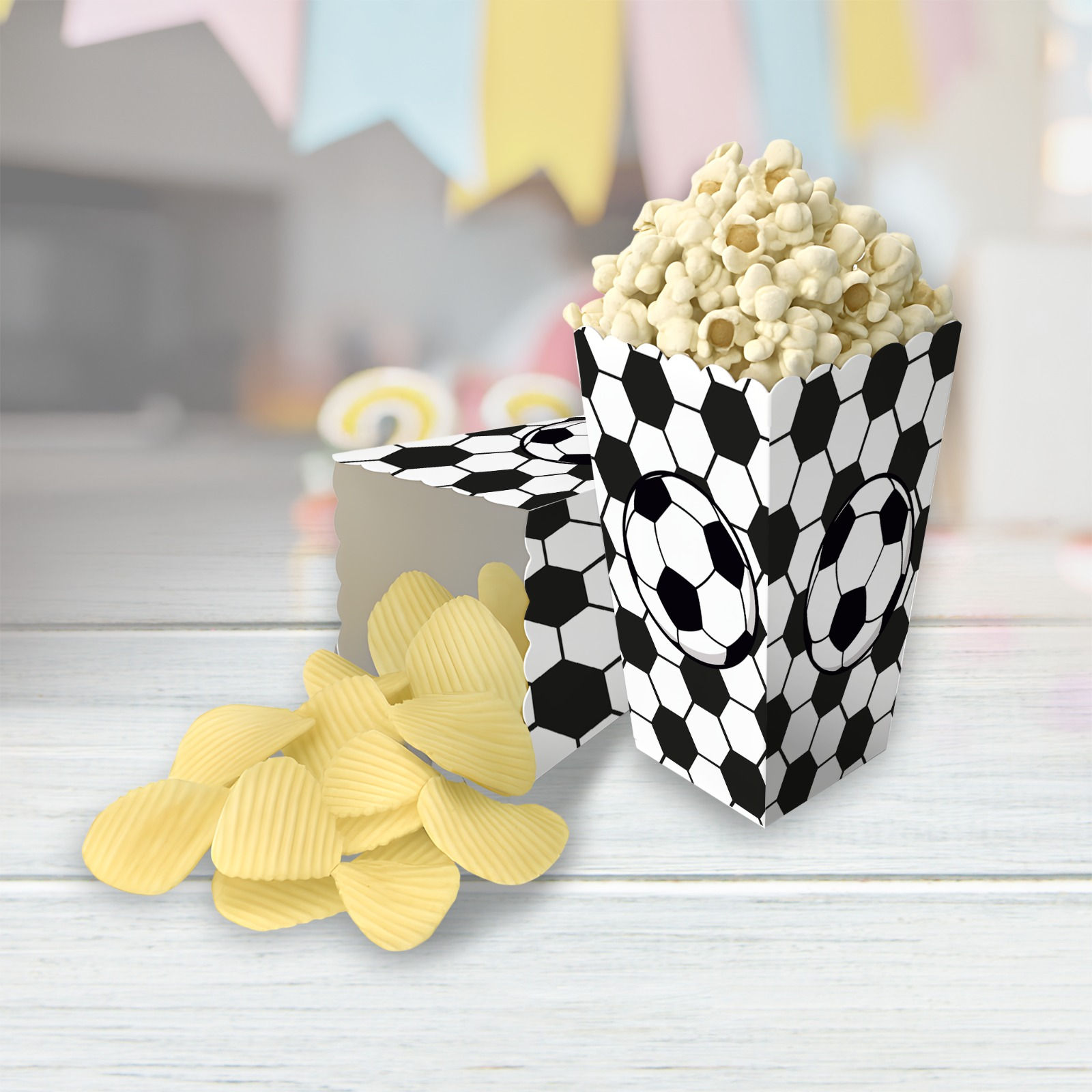 8'li Siyah Beyaz Mısır Kutusu