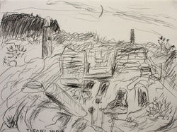 Tigani, ruiny bazyliki, węgiel