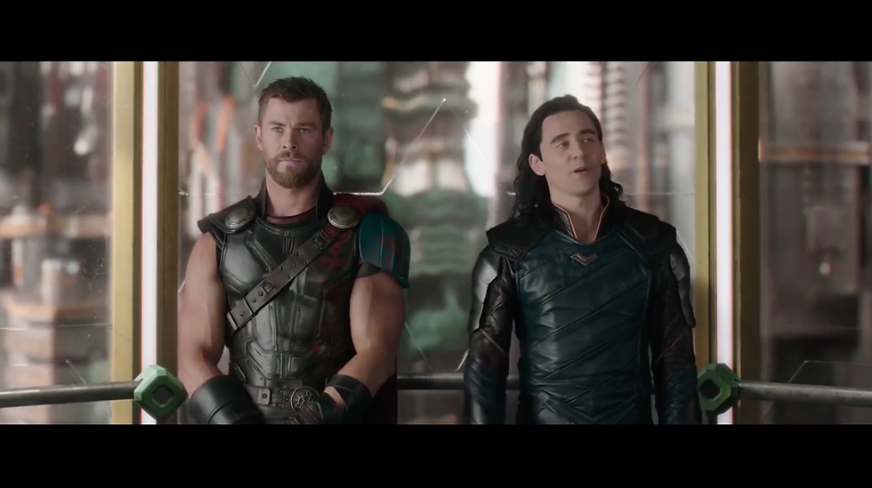 Elevator scene from Thor: Ragnarok (2017)