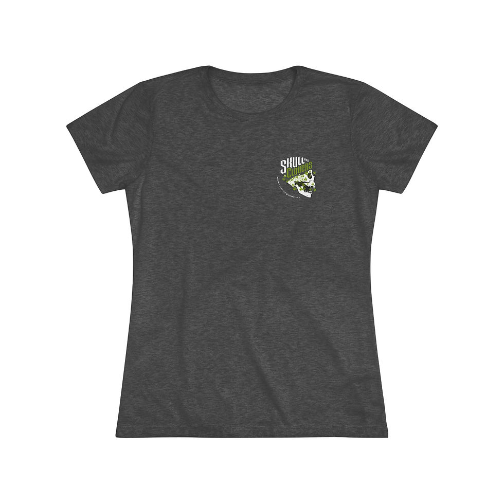 Women's 'Skull and Clovers' Triblend Tee