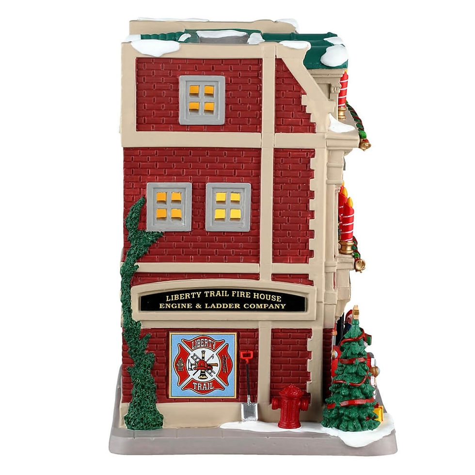 Thumbnail: Liberty Trail Fire House Side View 2 - Lemax