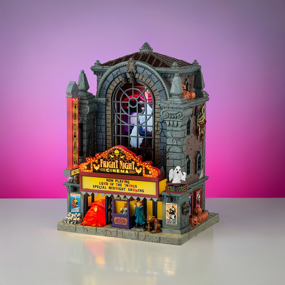 Thumbnail: Lemax Spooky Town Fright Night Cinema Movie Theater