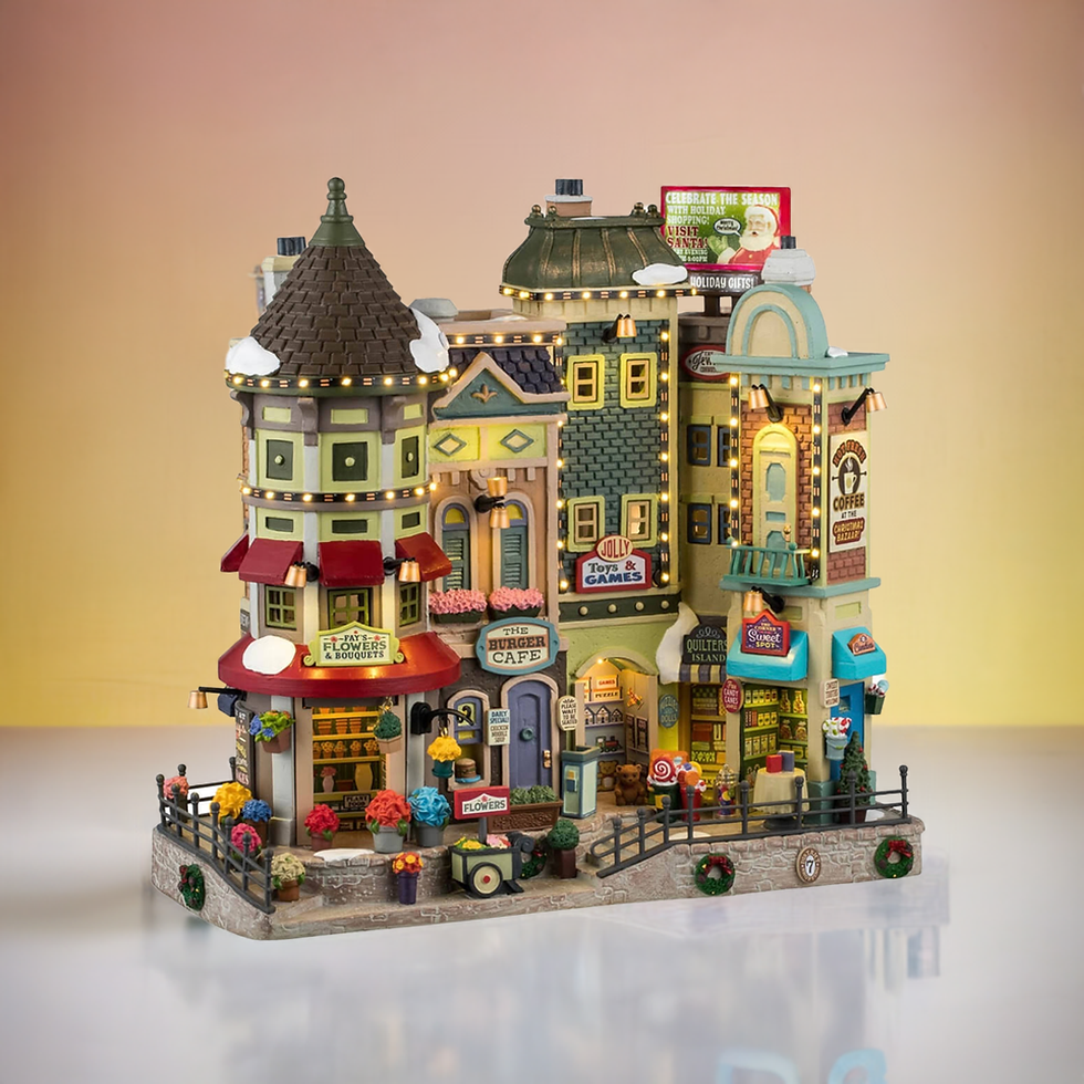 Thumbnail: Lemax Jingle Bell Bazaar Facade