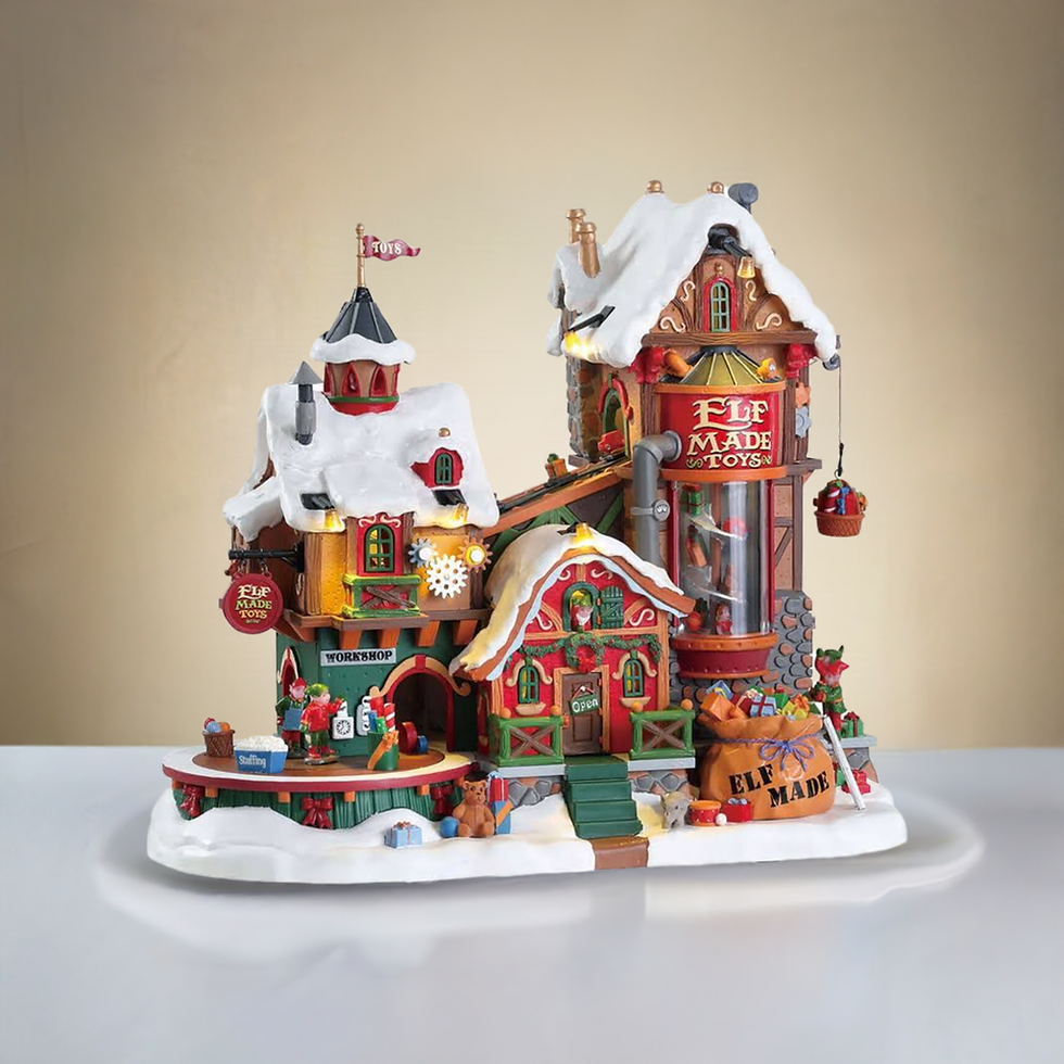 Thumbnail: Lemax Elf Made Toy Factory