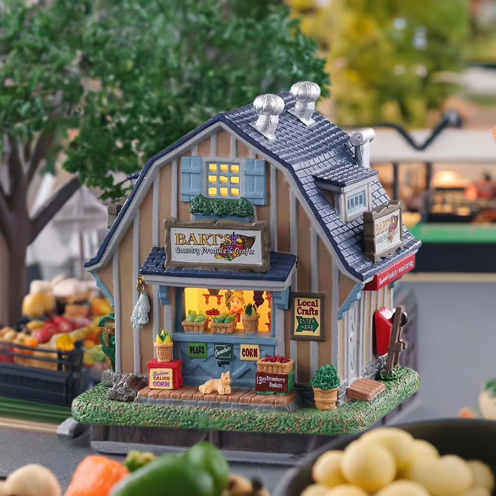 Thumbnail: Check out Lemax Bart's Country Produce & Crafts from the Harvest Crossing Village Collection