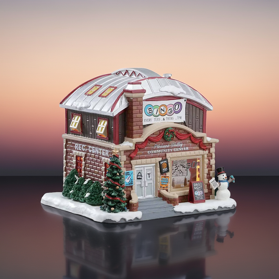 Thumbnail: Explore Lemax's Pleasant Valley Community Center from the Harvest Crossing Village Collection