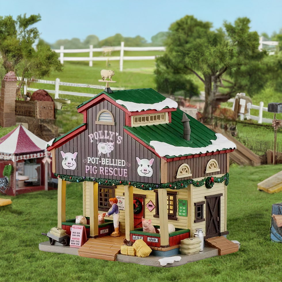 Thumbnail: Lemax Polly's Pot-Bellied Pig Rescue