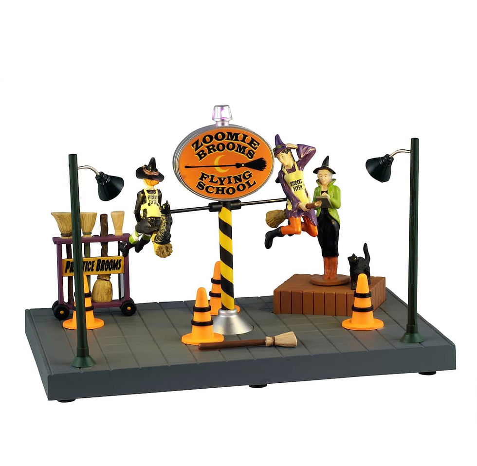 Zoomie Brooms Flying School - Lemax Spooky Town 54434