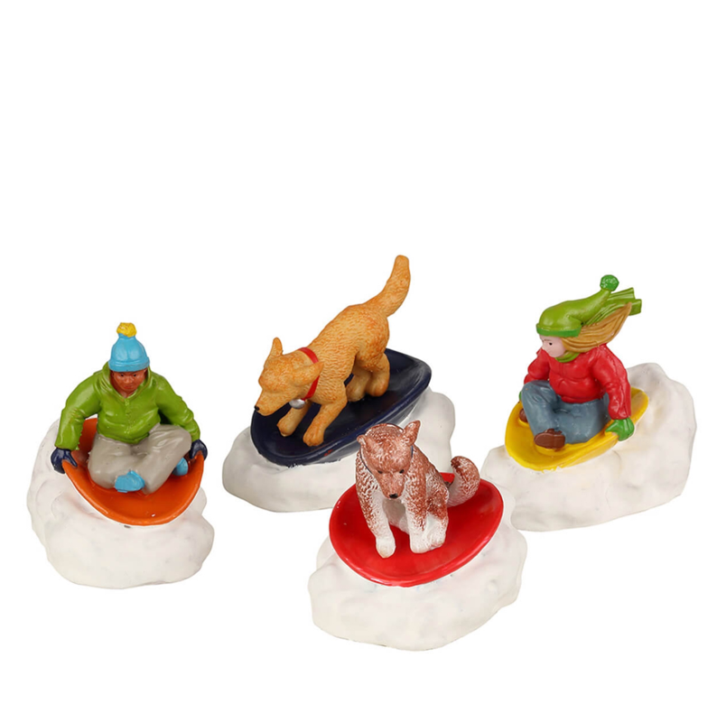 Dog Snow Saucer Fun - Lemax