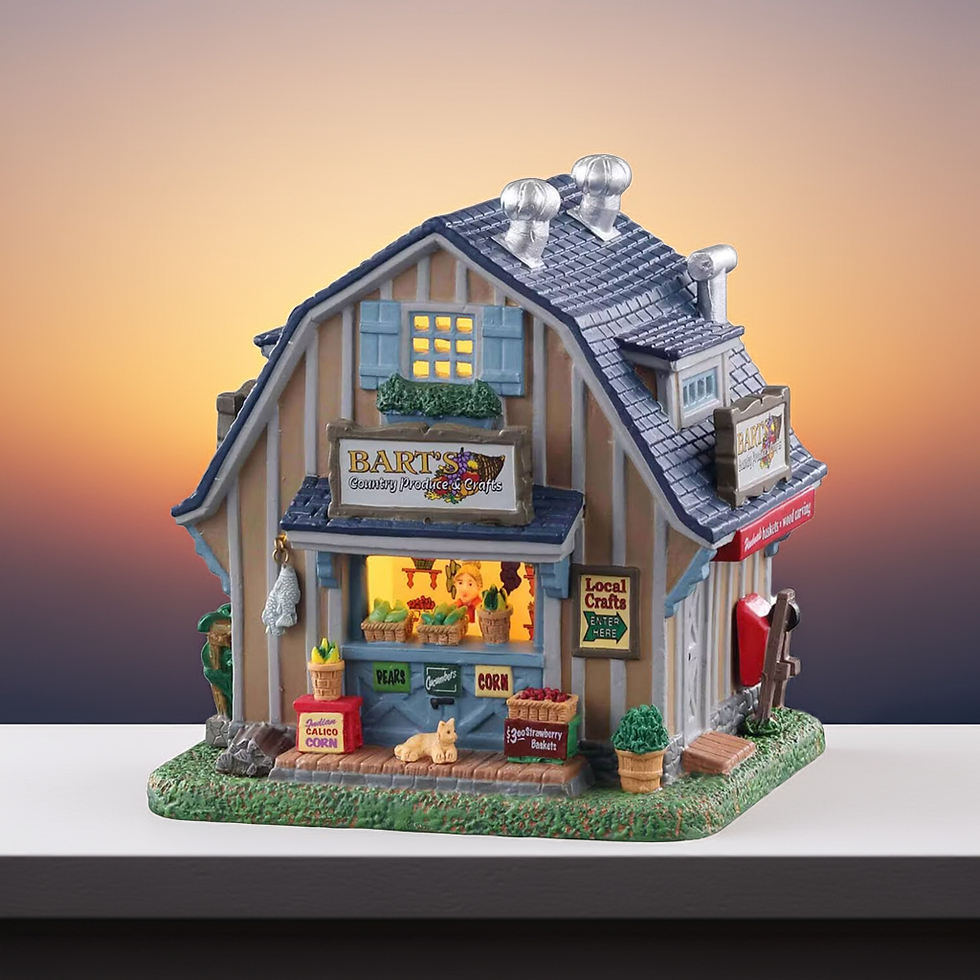 Thumbnail: Check out Lemax Bart's Country Produce & Crafts from the Harvest Crossing Village Collection