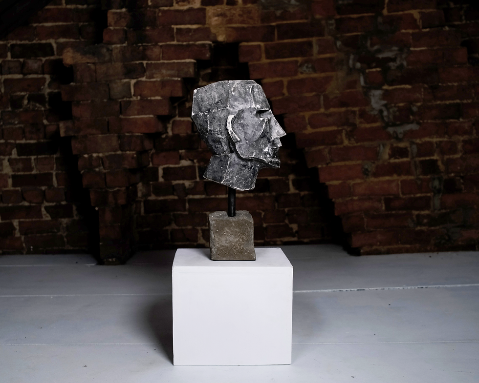 Thumbnail: Mid to Late 20th Century Brutalist Head Sculpture