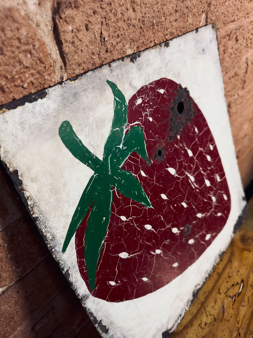 Thumbnail: Vintage Painted Strawberry Farm Sign