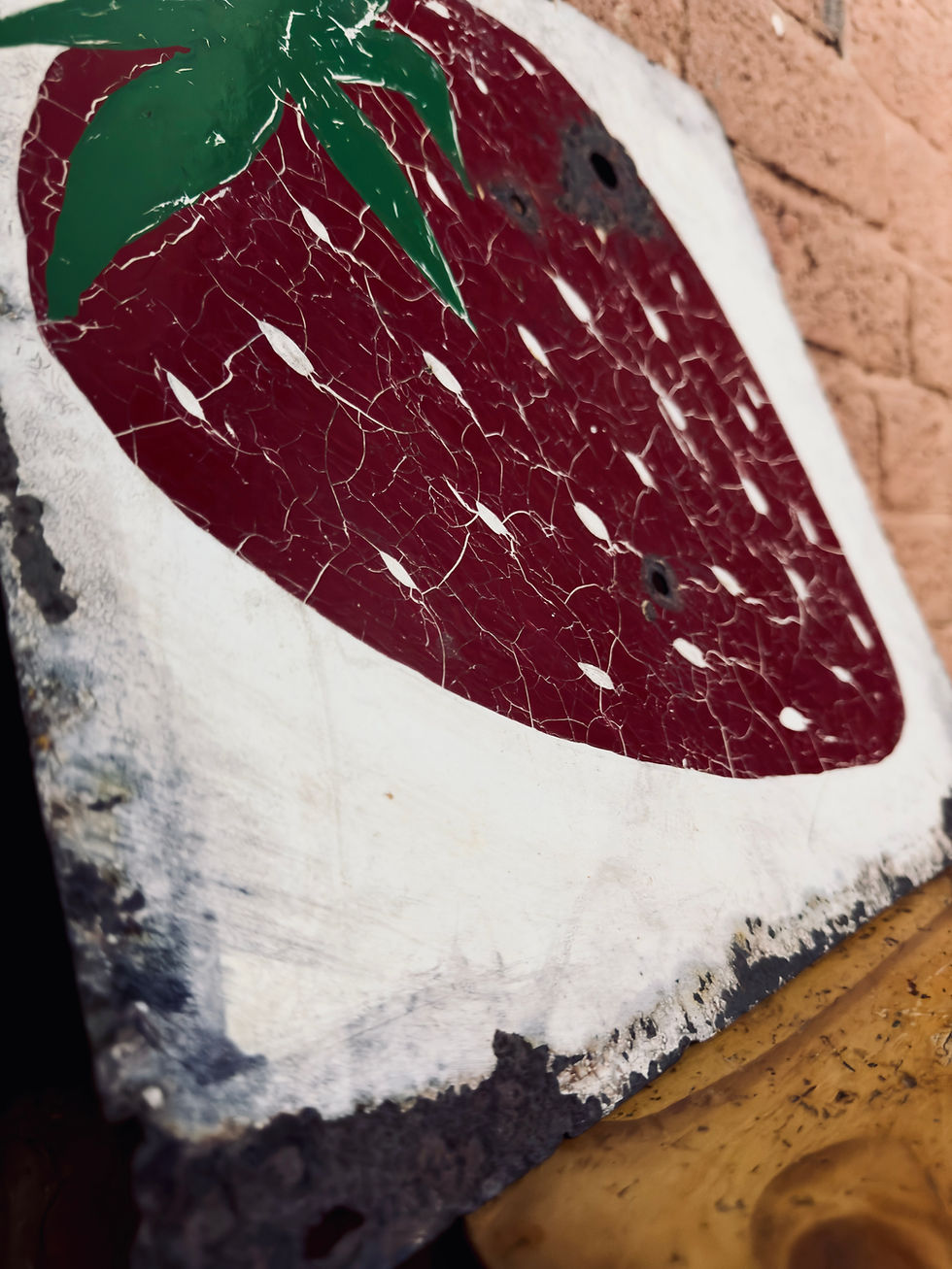 Thumbnail: Vintage Painted Strawberry Farm Sign