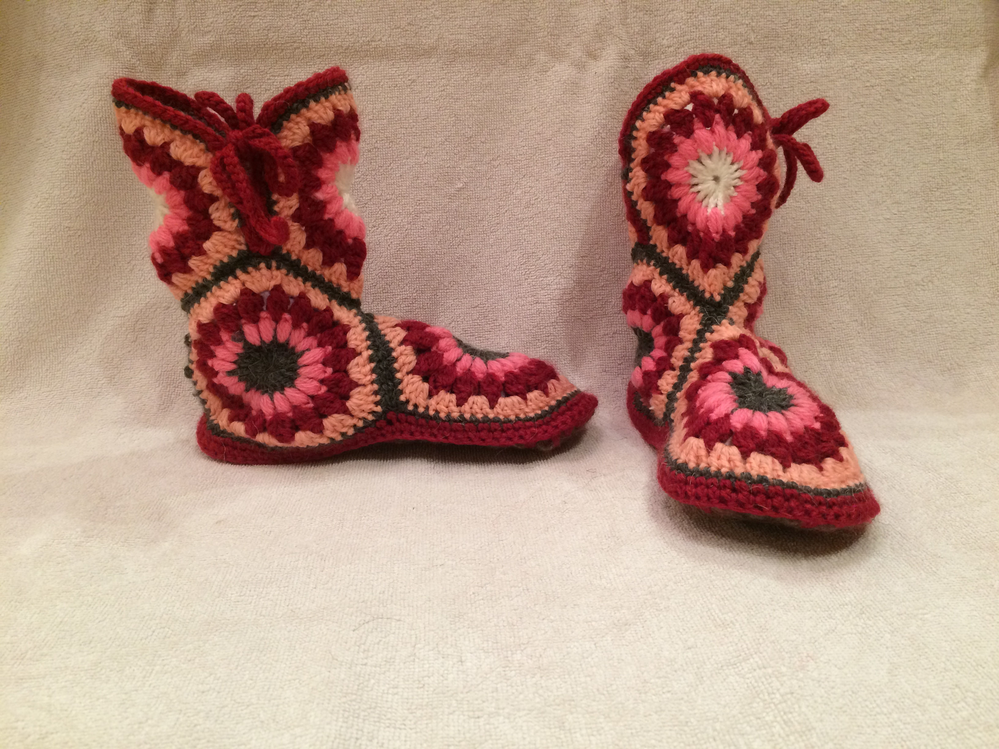 ВЯЗАНЫЕ ДОМАШНИЕ САПОЖКИ , Артикул :C35