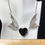 Thumbnail: Bat Winged Heart Necklace - Black