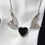 Thumbnail: Bat Winged Heart Necklace - Black