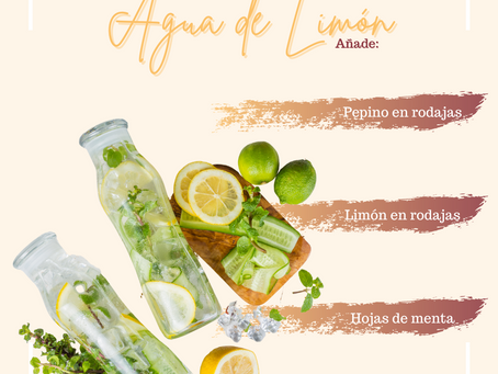 Comienza tu dÃa con una rica y relajante Agua de Limón. (Agua Detox)
