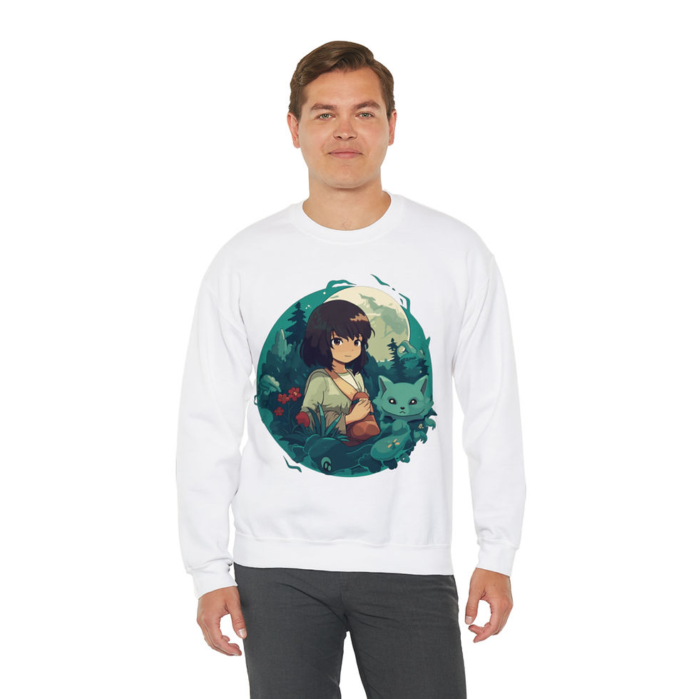 Thumbnail: Cute Studio Ghibli Inspired Unisex Crewneck Sweatshirt
