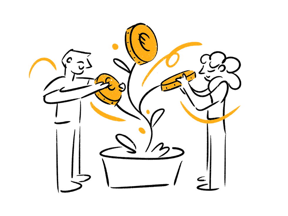 Arbre d'argent qui pousse avec Financetaboite